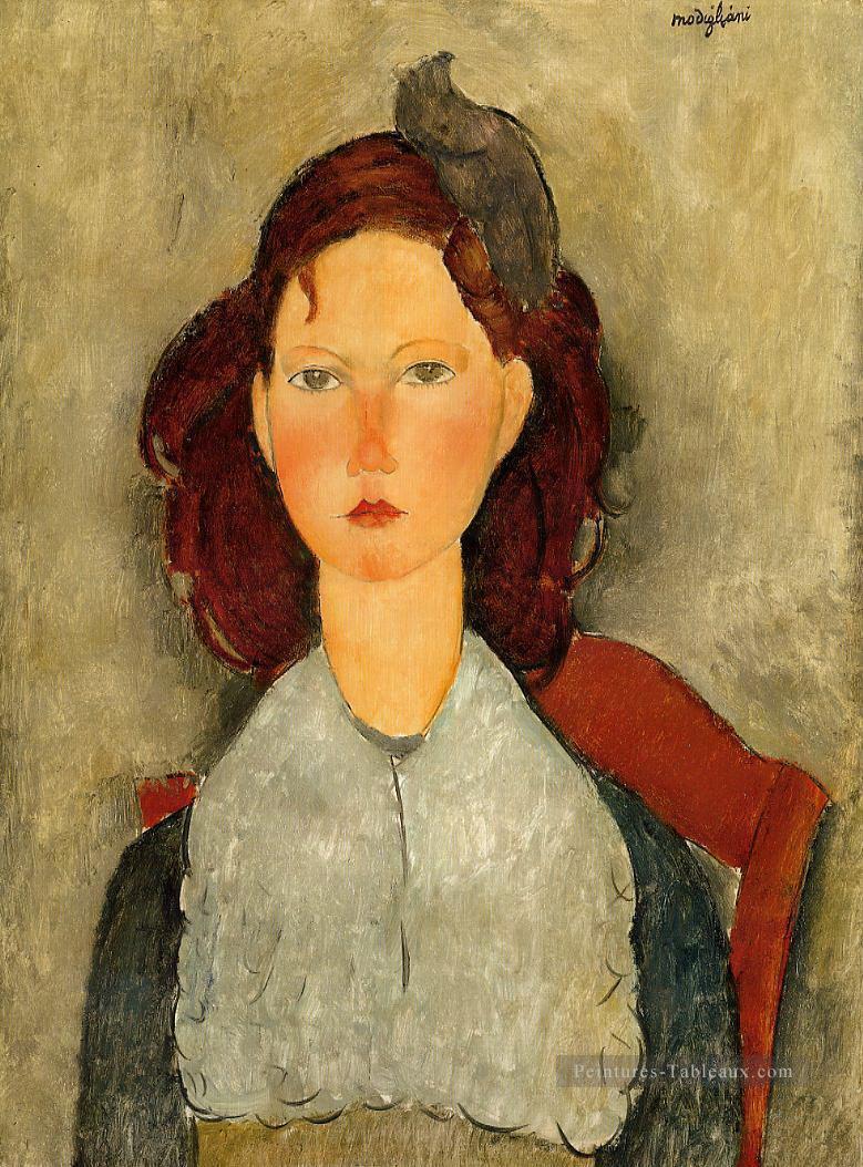 jeune fille assise 1918 Amedeo Modigliani Peintures à l'huile